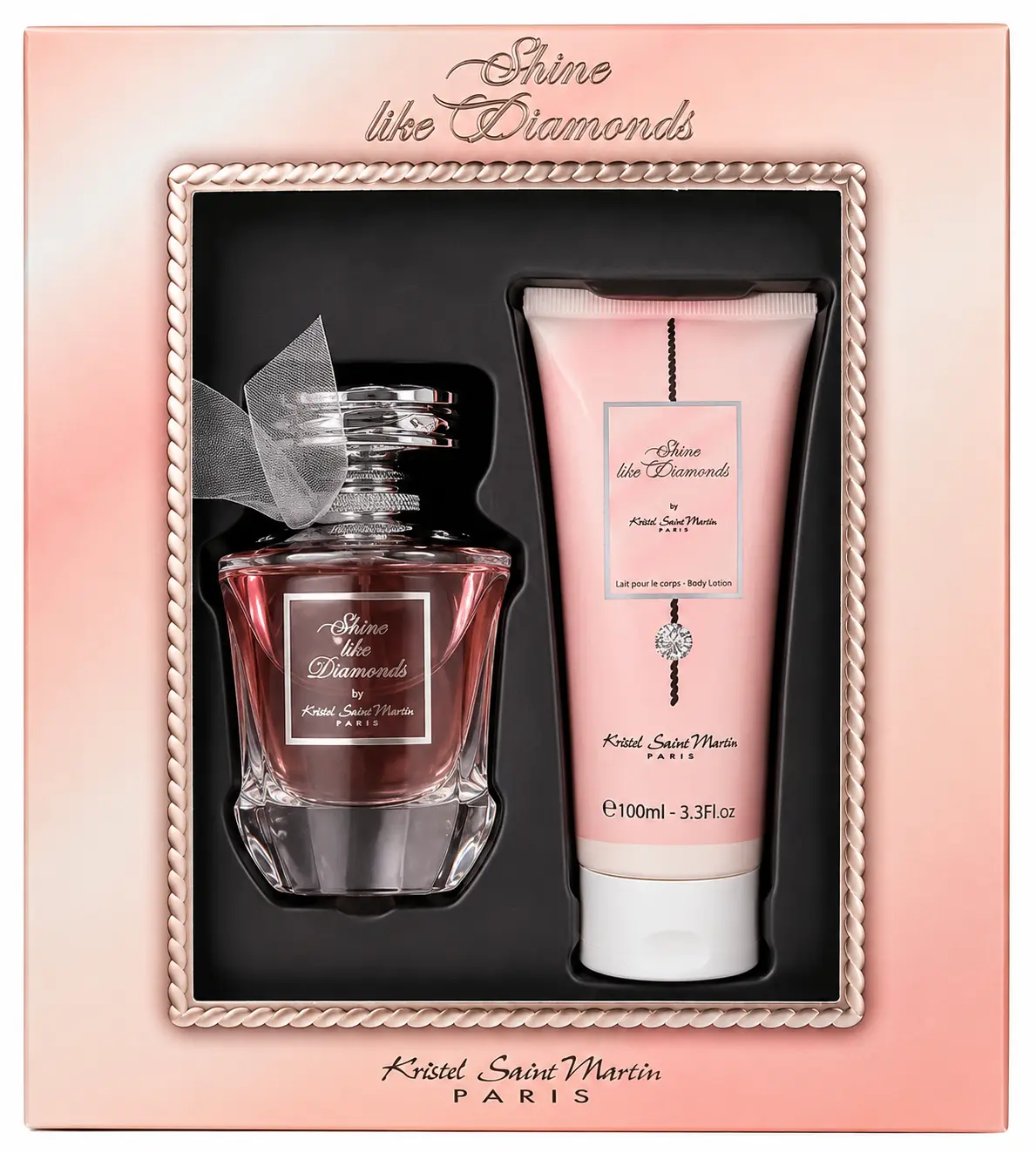 Shine Like Diamonds Eau De Parfum 3.3 oz & Body Lotion 2Pc Gift Set for Women