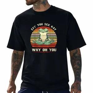 Eff You See Kay Why Oh You Animal Frog Cotton T-Shirt for Men and Women