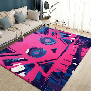 Cartoon Anime Game Arcane J-Jinx Main Art Floor Mat Flannel Rugs Soft Warmth Floor Mat Thickened Non-Slip for Room Home Decor Door Mat Strong Water Absorption Upgraded Anti-Slip Backing Easy to Clean Soft Area Rug