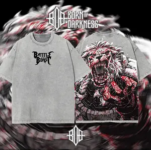 BornOfDarkness-clothing Battle Beast Washed Vintage 2-Side Comic Tee,Gift For Him,Masked Villain Graphic Tee , Summer Outfits 2025 Retro 90s Streetwear Gift for MCU Fan Comic tshirt, MCU tshirt, Cotton Crewneck Shortsleeve, Daily wear, Comic tshirt