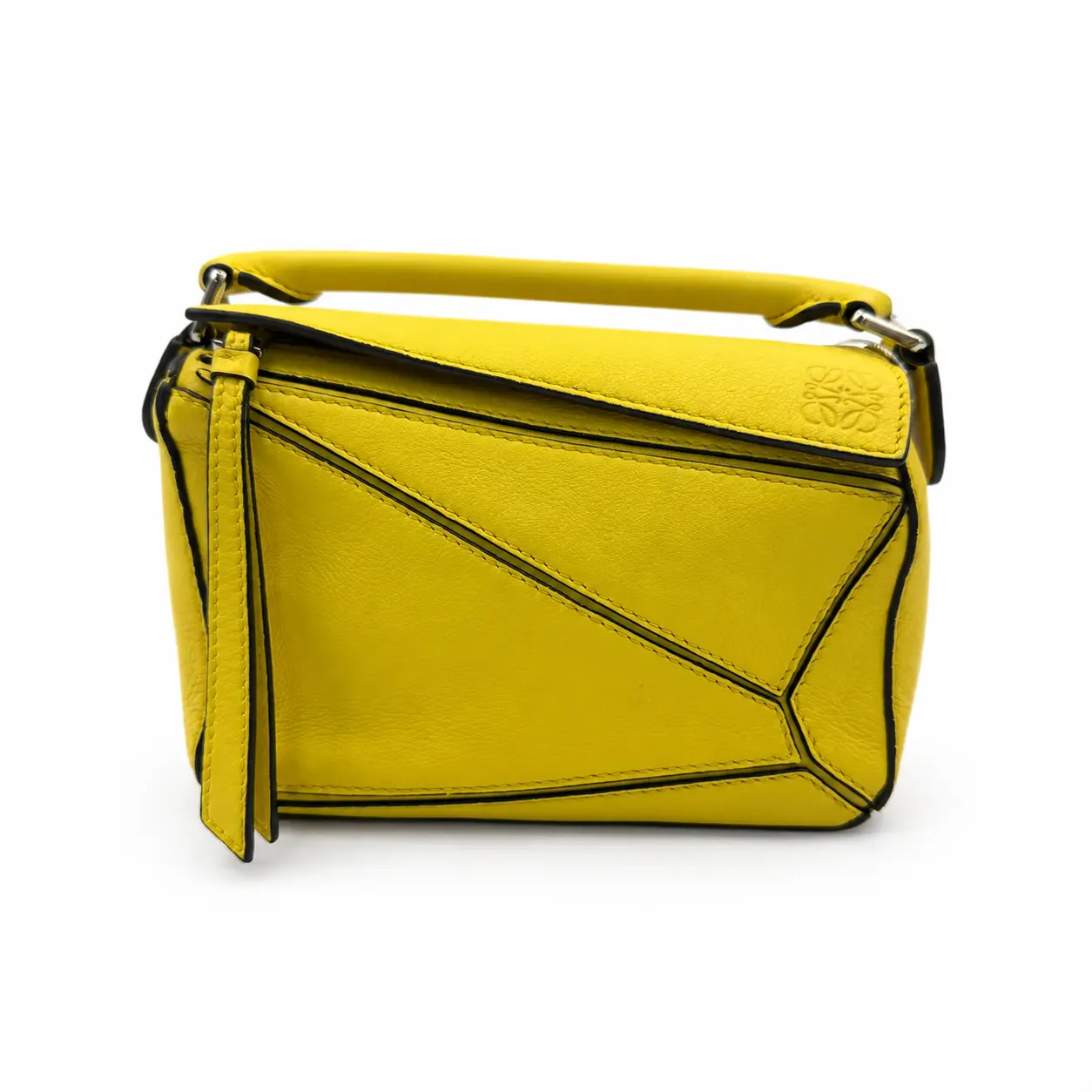 Pre-owned Loewe Puzzle Crossbody Bag Bright Yellow, Mini Size, ZZ834 26.07.31