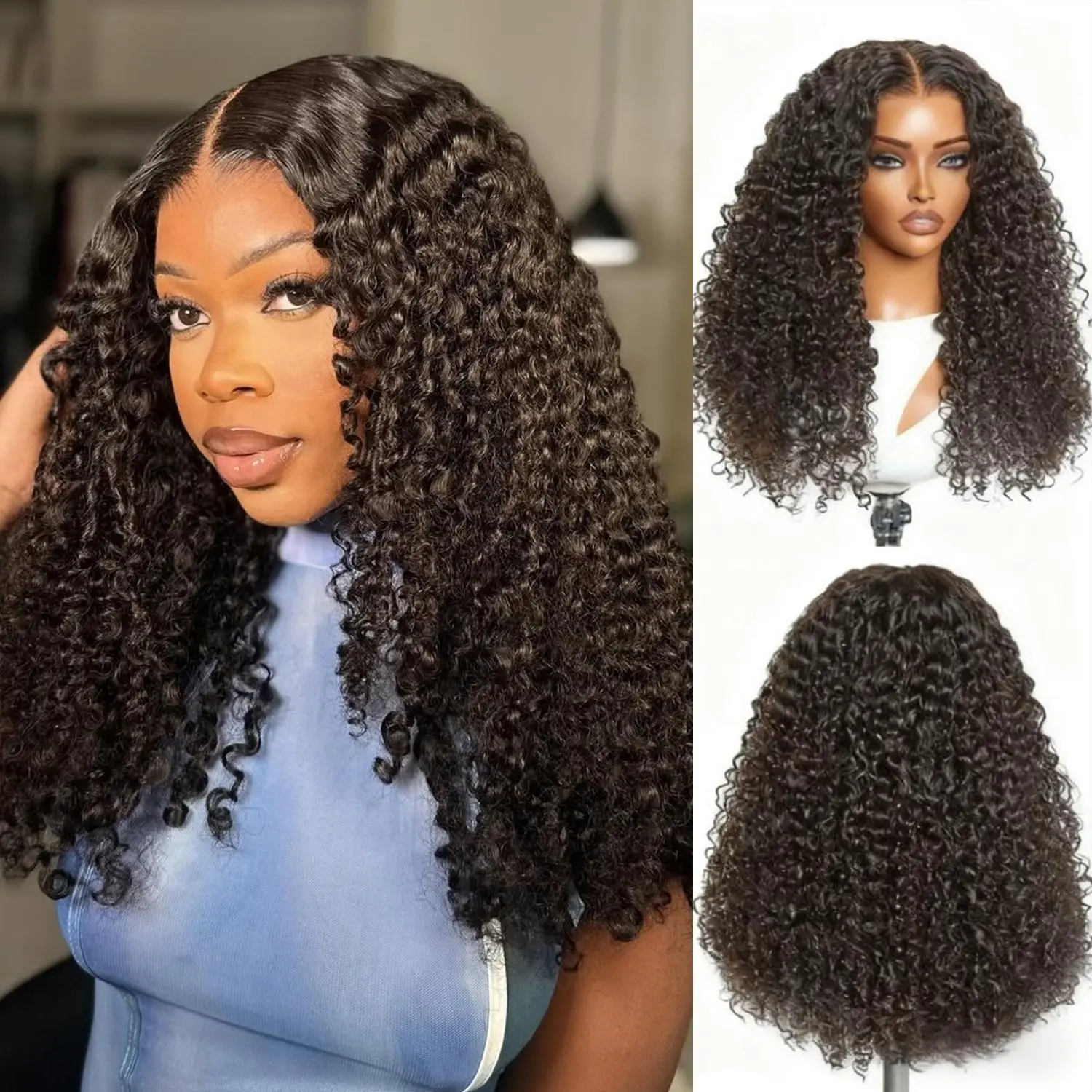 [5x5 HD Lace Wig] Messy Curly