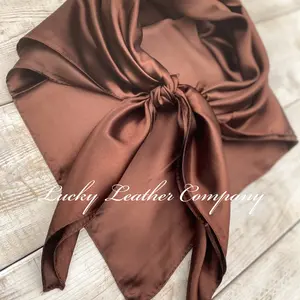 Chocolate Wild Rag, 35"x 35", Western Wild Rag, Boho, Cowboy Scarf