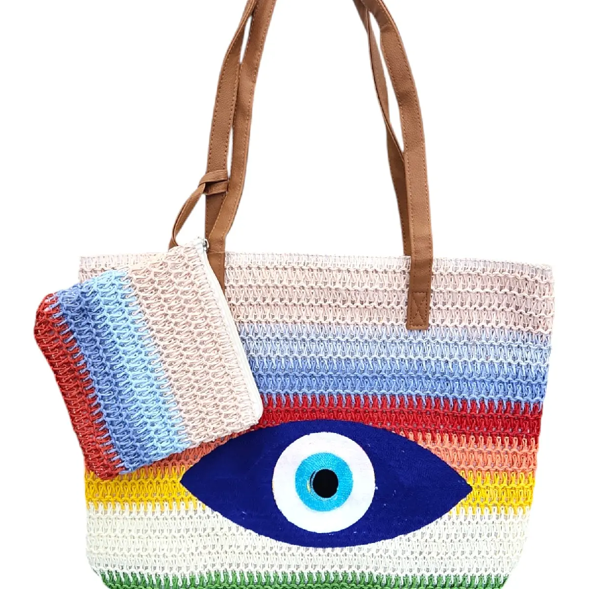 Evil eye bag tote beach