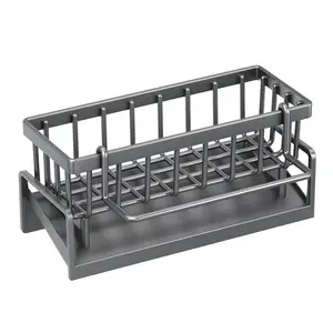 Stainless Steel Hollow Multifunctional Kitchen Sink Drying Rack - Space-Friendly Draining Boards, Metal Sponge Drain Holder, Home Storage Organizer, Kitchen Gadget, Mother's Day Gift