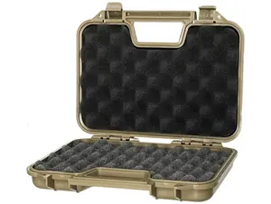 Hard Storage Case with Foam Padding Lockable Carry Case (Tan)