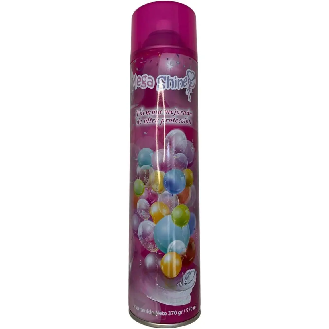 -Mega Shine, 570 ml, THE ONLY AEROSOL BALLOON POLISHER that doesn't need towels or gloves to shine and dry