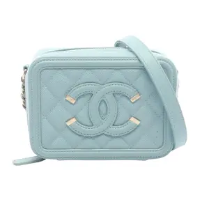 Pre-owned CHANEL Calfskin Tote Bags CC Filigree Caviar Skin Shoulder Bag