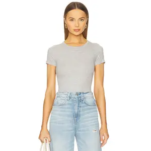 GRLFRND Baby Tee in Heather Grey