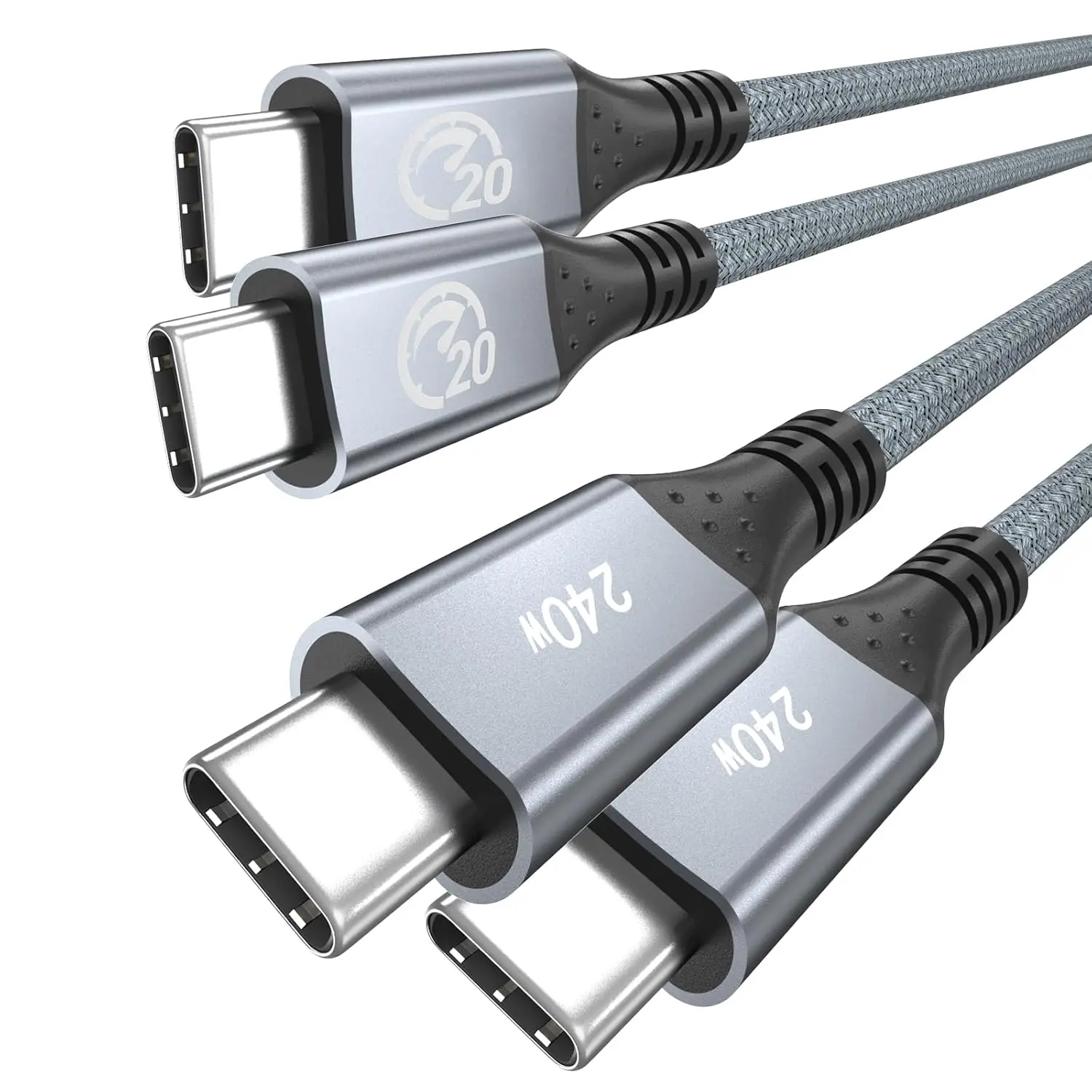 USB C  15 ft 2Pack, 240W USB C to USB C 3.2 Gen 2 , Type C Charger Cord, 20Gbps 4K Video for Thunderbolt 3/4 MacBook Pro Air,  16/15 Pro Max, Galaxy S24/S23, iPad mini