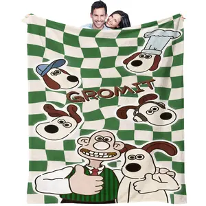 Invincible Headmaster Dog Pattern, Soft, Warm And Lightweight Plush Flannel Throw Blanket, Suitable For Bed, Sofa, Car, Room Decoration, Suitable As a Moving And Holiday Gift