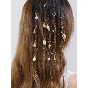 Style Shell & Starfish Designed Faux Pearl Decor Hair Accessories Set, Fashion Hair Accessories for Women & Girls, Trendy All-match & Exquisite Hair Accessories for Daily Use