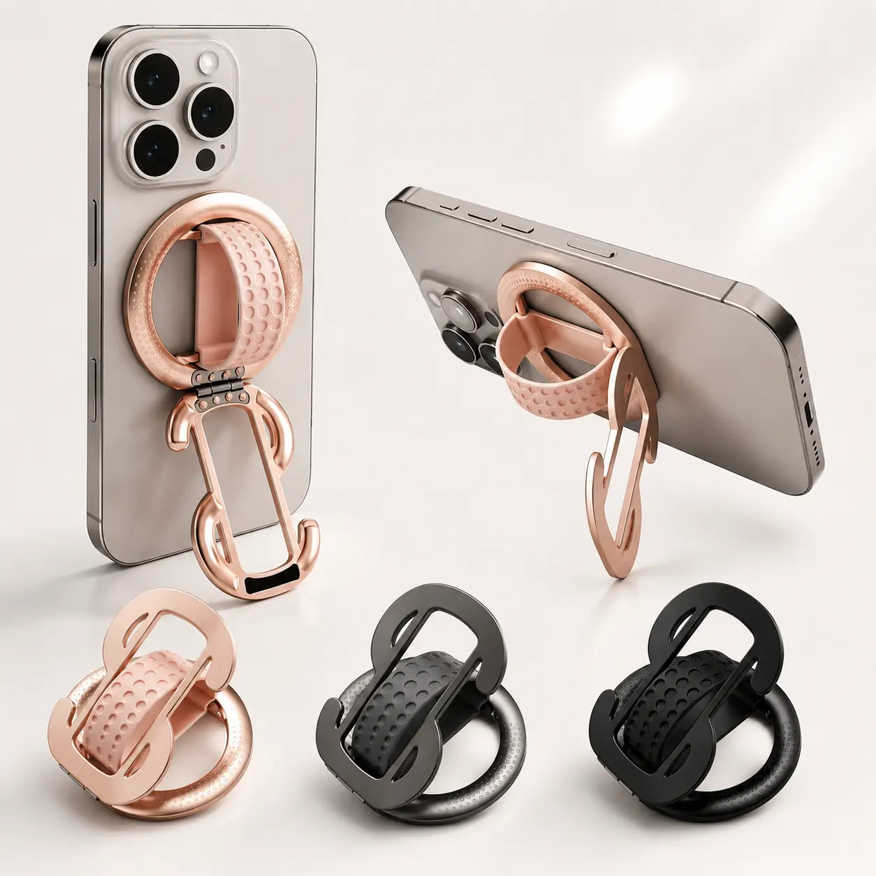 Magnetic Phone Stand , Dual Magnetic Ring Stand,  Fidget Toys Adults, Foldable, 360° Rotation, Phone Holder Car, Desk Phone Stand, MagSafe Compatible, Stress Relief Accessory for Home/Office/Travel/Gym Easy to Put on and Take Off Cellphone Smartphone-MM
