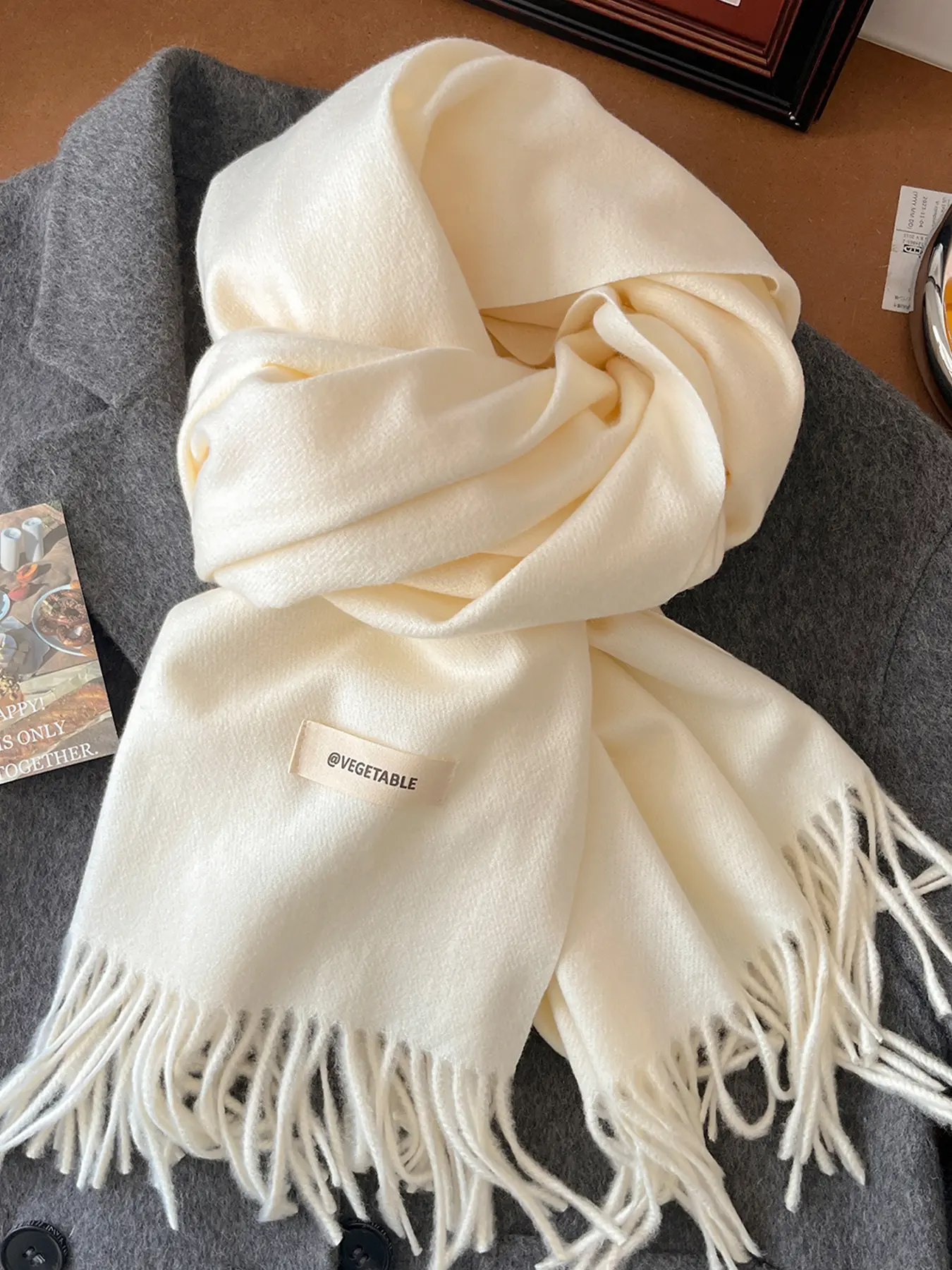 Women's Fall & Winter Casual Scarf, Trendy Solid Shawl, Soft Plain Shawl for Daily Wear, Warm Fashion Accessory, Perfect for Everyday Use