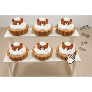 3D Printed Bear Dessert Clicker Fidget Toy