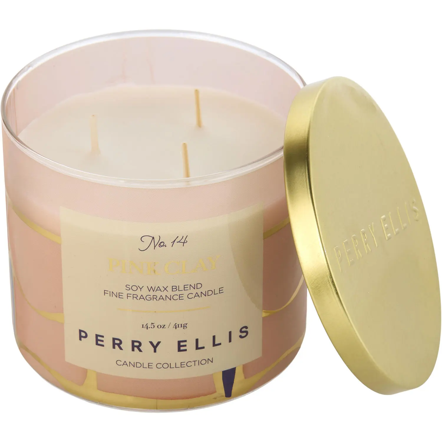 Perry Ellis Pink Clay By Perry Ellis Scented Candle For Unisex