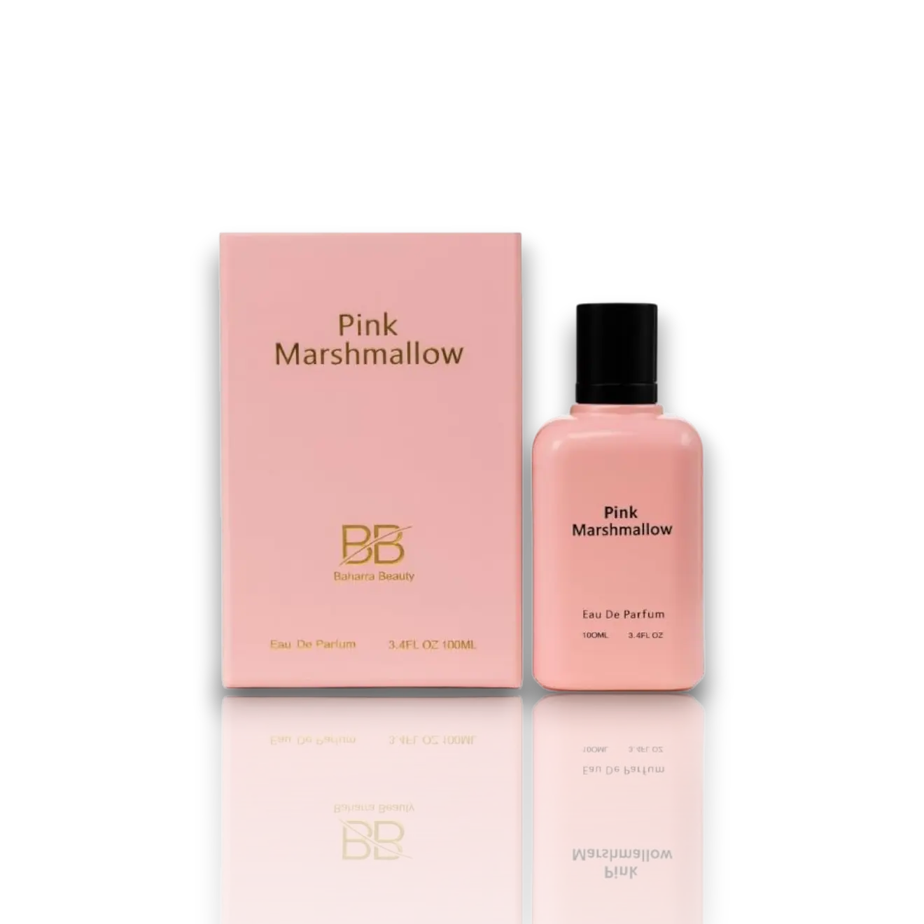 Bharara Beauty | Pink Marshmallow | Women's Fragrance | 100 ML 3.4 OZ | Eau De Parfum | Marshmallow - Vanilla & Sandalwood