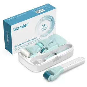 10-in-1 Derma Roller Kit with reduces puffiness, clears skin, aids lymphatic drainage. Includes Ice Roller Microneedling Roller, Microneedle pen