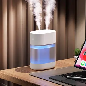 1000ML Large-Capacity Ultrasonic Humidifier, Multi-Functional Double-Hole Sprayer, Portable Desktop Humidifier, Ideal for Offices and Bedrooms, Travel Humidifier