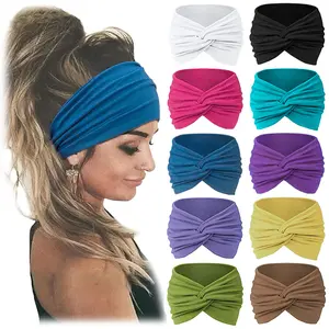 10PCS headband, Bohemian style, non slip, breathable and elastic hair accessories, multiple colors to meet various outfits, suitable for running, yoga, makeup and other scenarios