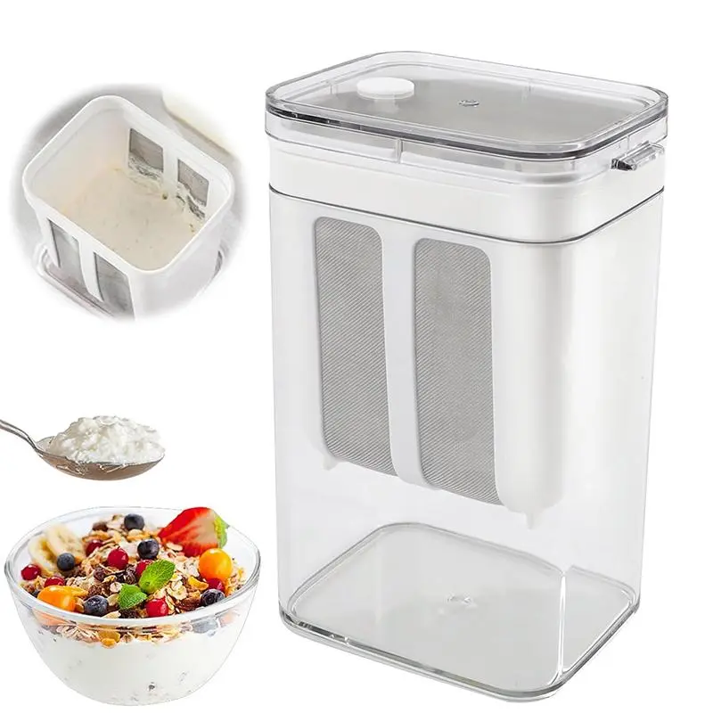Greek Yogurt Strainer Separator, Kitchen, Larger Capacity Yogurt Filter, BPA Free, Suitable for Juice, Yogurt Milk, Kefir, Tofu, Cheese