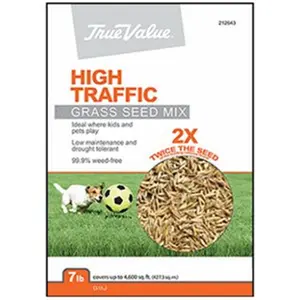 212 MAIN Barenbrug USA 212643 7 lbs Turf Grass Seeds, True Value High-Traffic Garden Grass Seed for Home Improvement