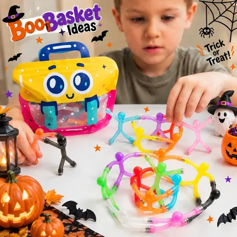 20PCS Magnetic Fidget Toys for Toddlers, Quiet Sensory Travel Play for Airplanes & Cars, Screen-Free Busy Set for Kids Ages 3+, Birthday Gift, Party Favors, Classroom Rewards, Boo Basket Stuffers & Halloween Treats (ADHD & Autism Relief)