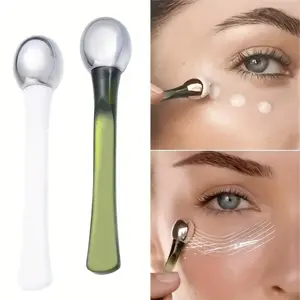 2-Piece Ice-Cool Massage Roller Set, Eye Cream Applicator, Facial Massager, Facial Beauty Massagers, Anti-Water Retention Dark Circles Relief, Travel-Friendly, Facial Care Tool, Ice Roller Face