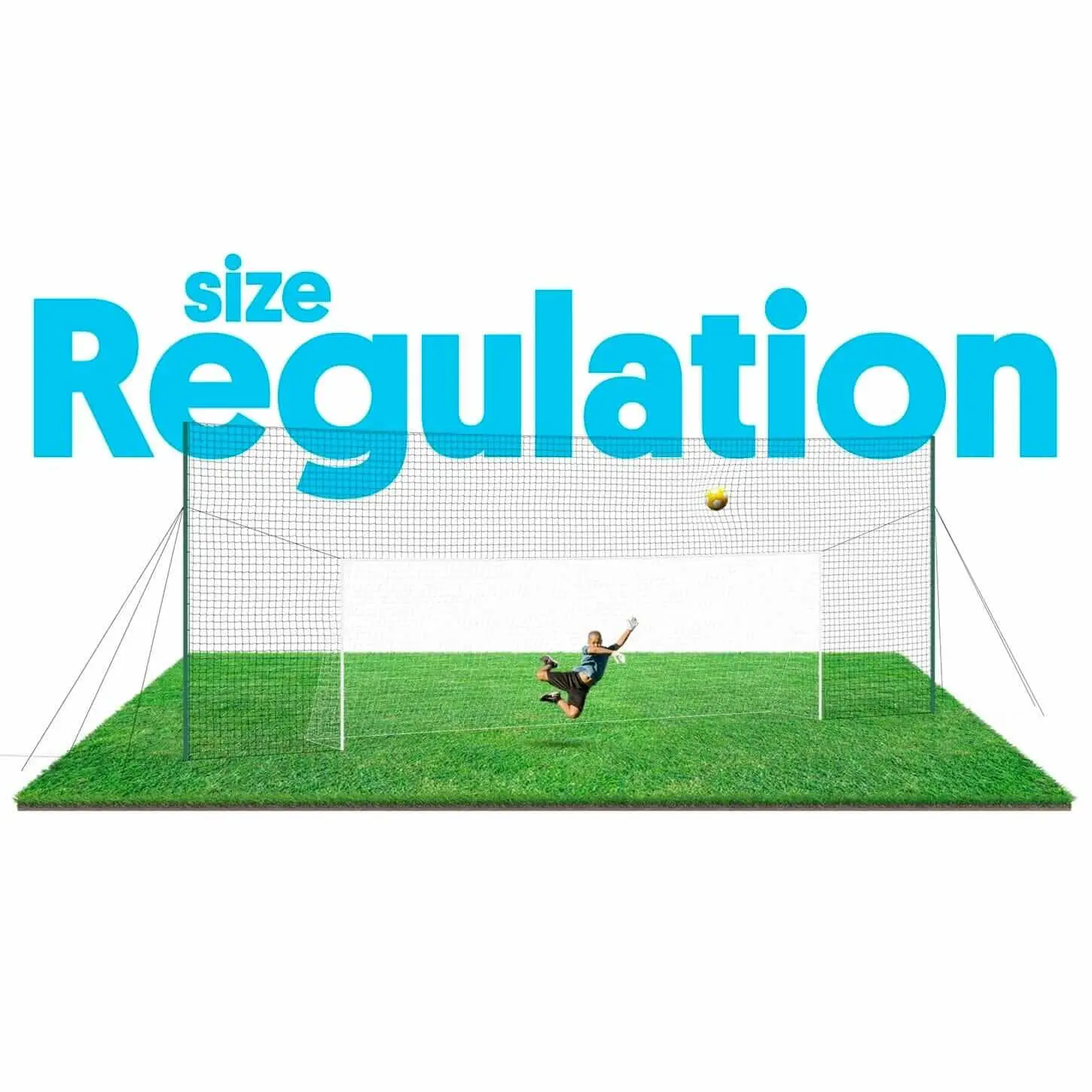 Open Goaaal 3-in-1 Soccer Goal Trainer Regulation Size Full Size Rebounder Backstop for Home Training