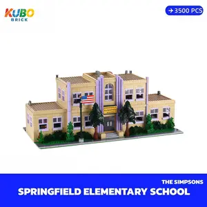 [KUBO-bricks](SHIP FREE)The Simpsons Springfield Elementary School With Gift Box 52*26*22cm 3500 PCS