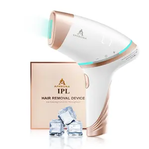 Aphrona Corded Electric IPL Hair Removal Device with Ice Cooling for Women & Men 24J High Energy Laser Hair Removal for Armpits Legs Arms Bikini Automatic Flash Mode 5 Energy Levels  Smooth Adjustable