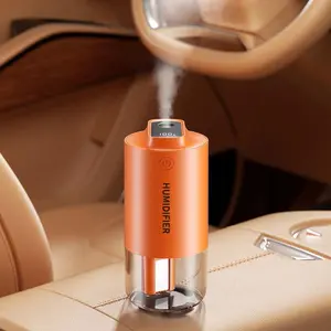 USB Rechargeable Car Humidifier, Car Air Humidifier with LED Digital Display, Portable Car Diffuser Humidifier for Car Home Office