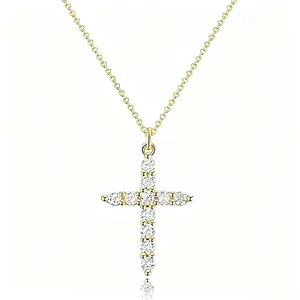 Copper cross necklace, faith cross necklace, Waterproof, Fade-resistant, Highly corrosion-resistant, Christian religious gift, Suitable for women, Perfect for giving to sisters, daughters, mothers, wives, and friends.