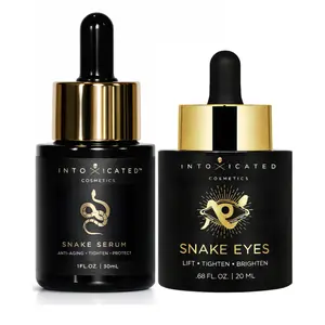 Intoxicated Cosmetics Snake Bundle - Snake Serum & Snake Eyes Eye Serum - Anti-Aging Formula with SYN-AKE & Beautifeye - 1oz & 0.5oz