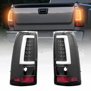 VEVOR Tail Light Assembly Compatible with 2003-2006 Chevy Silverado 1500 1500 HD 2500 2500 HD 3500, 2007-2007 Chevy Classic, 2PCS Driver Passenger Side LED Taillight Brake Lamps with Bulbs, Black