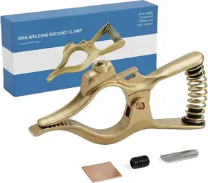 300-Amp T-Style Welding Ground Clamp Brass