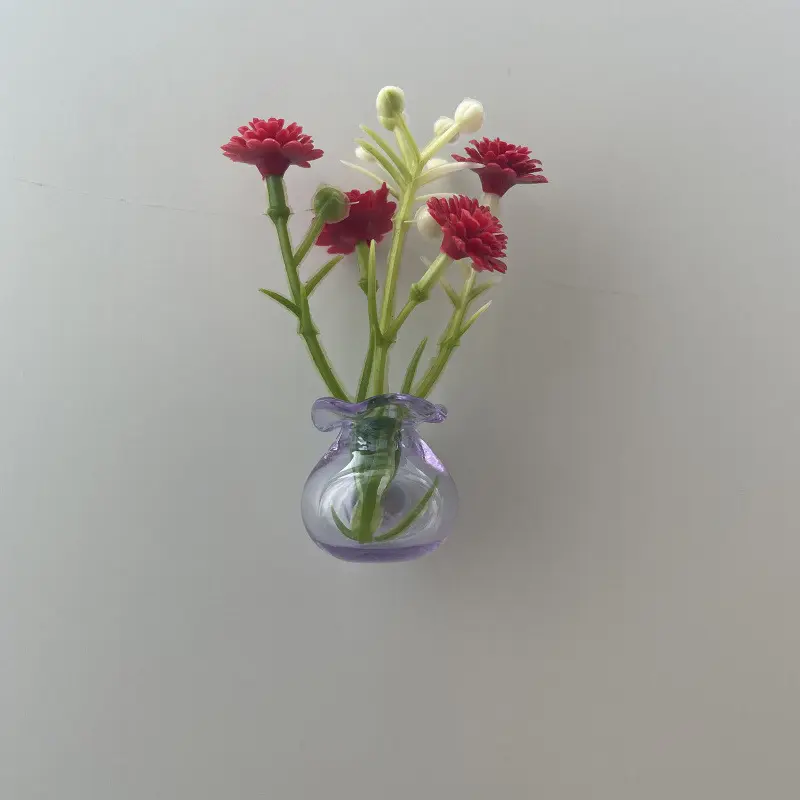 Mini Magnetic Small Vase Fridge Magnet DIY Craft Accessory Glass