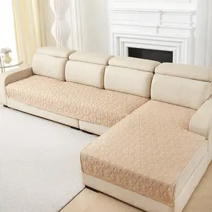 Classic Fashion Quilted Sofa Cushion, Anti-Slip Dustproof Pet-Friendly, L-Shaped/row Couch Universal, All-Season Use