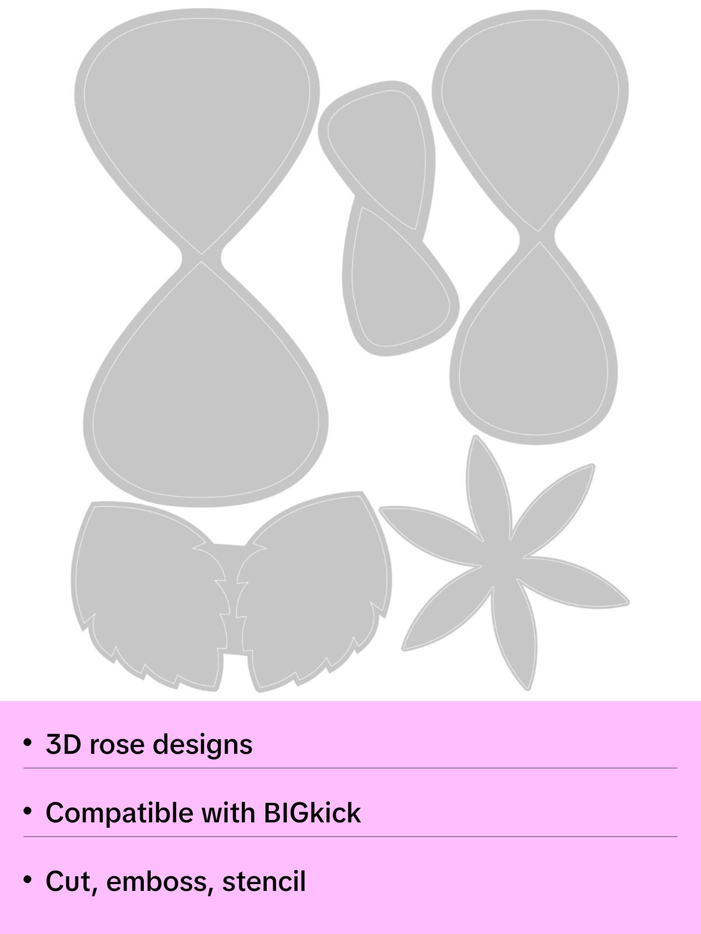 Sizzix Thinlits Die Set 5PK - Classic Rose