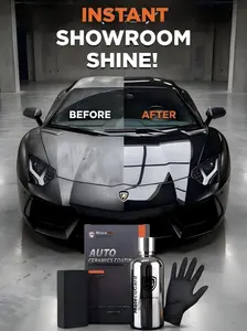 MolecuGard Car Ceramic Coating Kit - Instantly Restores Old Paint, Removes Scratches & Swirls. Extreme Hydrophobic Water Repellent & Mirror Gloss. Multi-Purpose DIY Polish for Auto, Glass, Guitar & Home Furniture 100ml