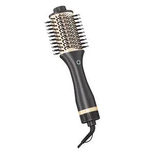Two-In-One LCD Display Hair Dryer Comb, 4-Tier Adjustment, Multi-Functional 2.8-Inch Oval Brush Design, Suitable for Various Styling Needs
