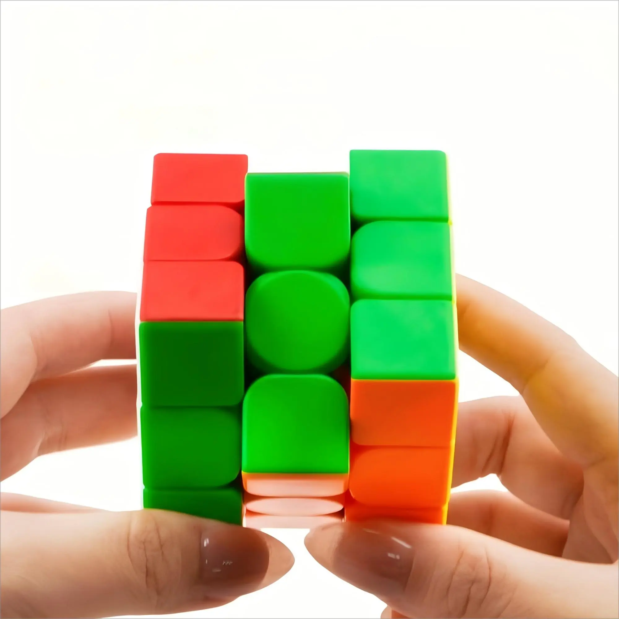 Stickerless Adjustable 3x3 Speed Cube Puzzle - 56mm/2.2in Smooth-Turning Rubix Cube, Educational Fidget Toy for Beginners, Hand-Eye Coordination Exercise Gift That Reduces Stress and Anxiety, Rubix Cubes