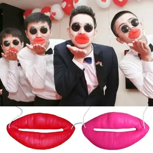 Giant Novelty Lip Prop, Fun Large Mouth Mask, Durable Rubber Oversized Flame Lips, Party Costume Accessory, Wedding Photo Booth Props