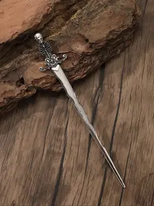 Vintage Skull Sword Hairpin, Gothic Style Hair Accessories, Nordic Inspired Party Jewelry, Unique Valentine's Gift for Her