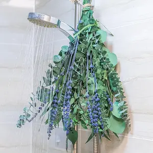 5 Kinds Eucalyptus & Lavender Shower Bundle, 17" Fresh Hanging Stems,  Real Eucalyptus Leaves for Relaxation 1 Pack - 17" Decorative Fruit, Ornaments
