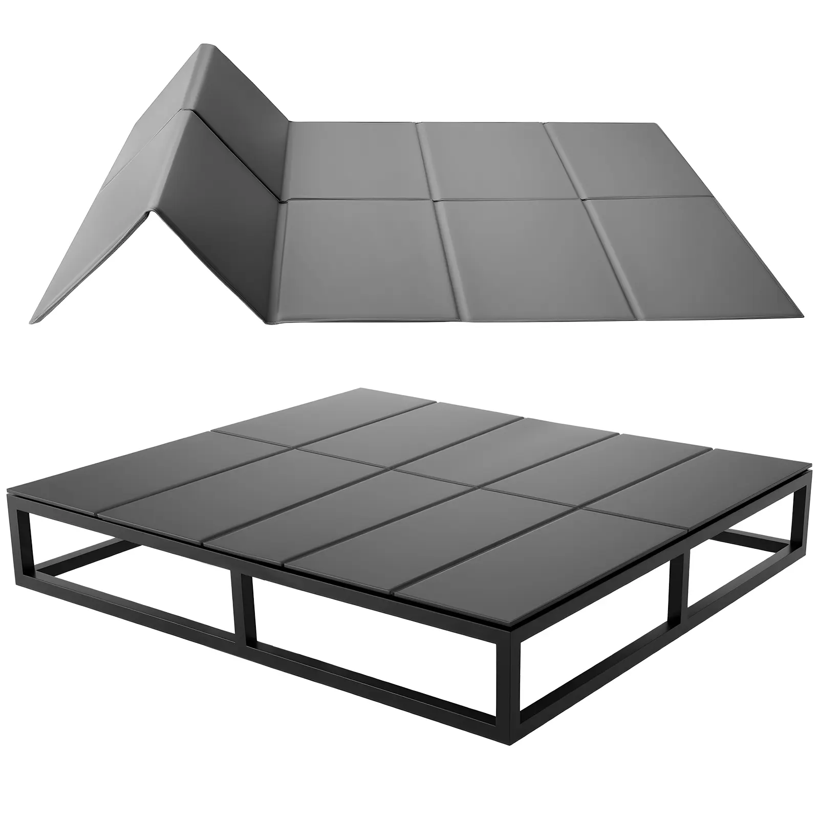 VEVOR Bunkie Board, Cal King Size 72.4 x 83.8 in, Foldable Bed Board Under Mattress with Hook-and-Loop Straps, PP Core with 600D Oxford Fabric, Anti-Sag for Metal Frames, Bunk Beds, and Sleeper Sofas