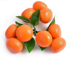 Fake Mini Tangerine Orange Artificial Fruit Simulation Fake Lifelike for Home Party Kitchen Festival Decoration 3 pcs