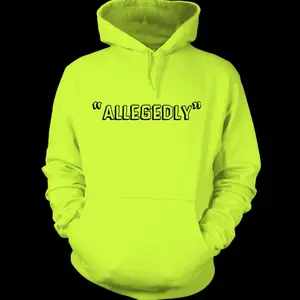 Allegedly - Safety Yellow Hi Vis Hoodie  t-shirt sweatshirt 100% cotton size s-5xl OR57O