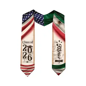 USA & Mexico Flag Sash, College Graduate Stole, Class of 2026 Gift Grad Gift, Custom Graduation Accessories, Mexican Graduation Stole, Honduras Graduation Stole, Guatemal Graduation Stole, Jamaica Graduation Stole