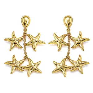 Starfish Harmony Cascade Earrings in Steel Starfish Harmony Cascade Earrings in Steel